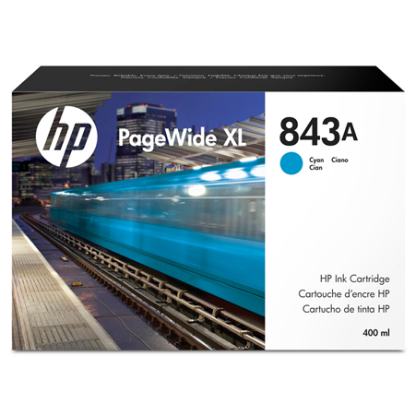 Picture of HP 843A 400 ml Pagewide Cyan Ink Cartridge