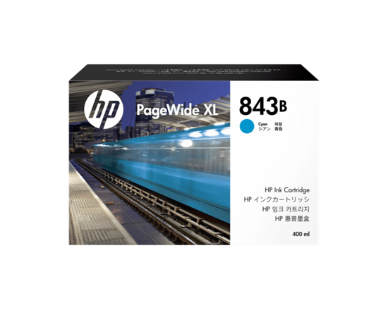 Picture of HP 843B 400-ml Cyan PageWide XL Ink Cartridge